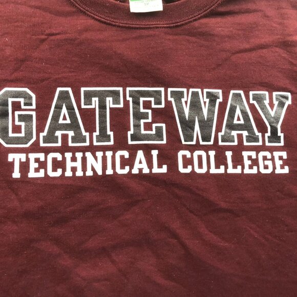 Gateway Technical College Men's Sweatshirt 3X Champion Eco Red Fleece Pullover - Picture 5 of 9